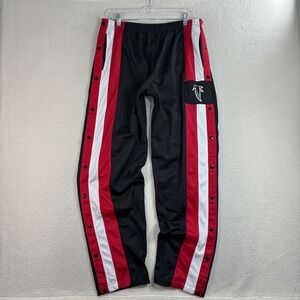 Vintage Atlanta Falcons Track Pant Men L Black Red Tearaway Breakaway Phenom NFL